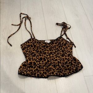 Le Lis Brown Leopard Print Camisole